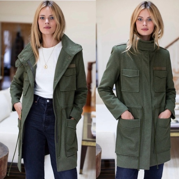 Emerson Fry Army Wool Jacket Parka Trench Coat Size 0 - Picture 2 of 8